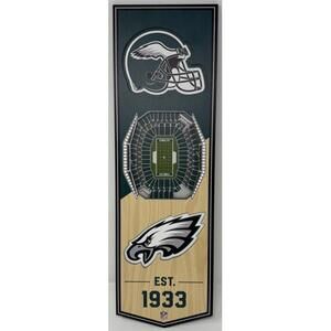 NFL Philadelphia Eagles - Lincoln Financial Field 3D Banner Team Colors 6" x 19"